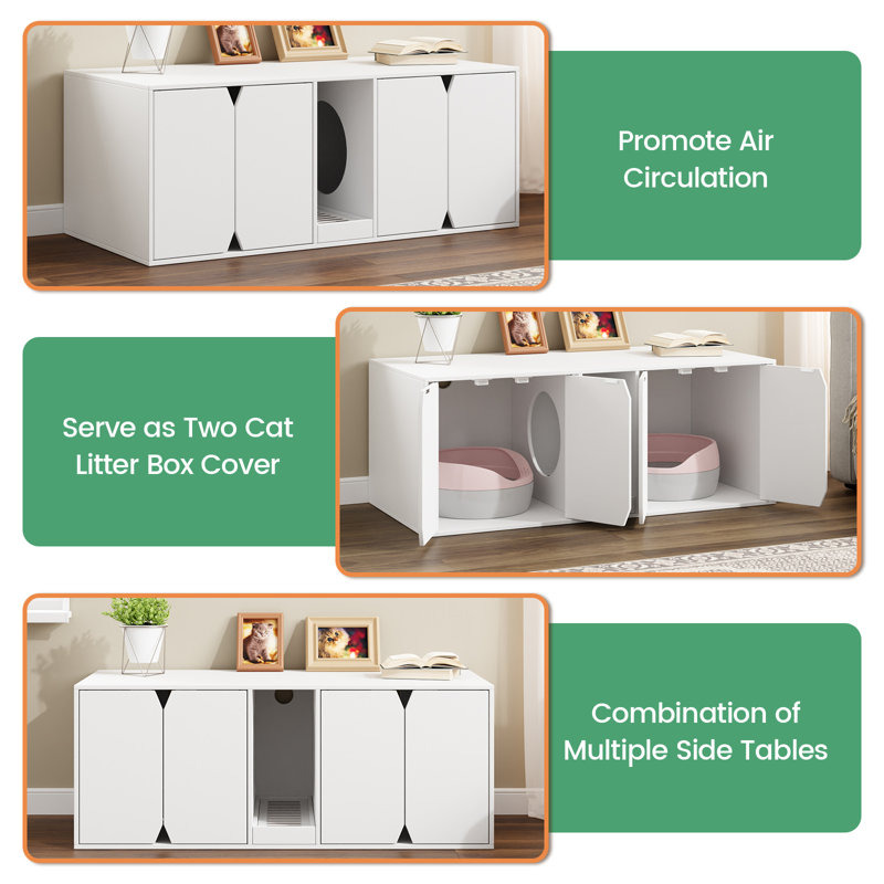 Tucker Murphy Pet™ Stackable Cat Litter Box Enclosure Wayfair